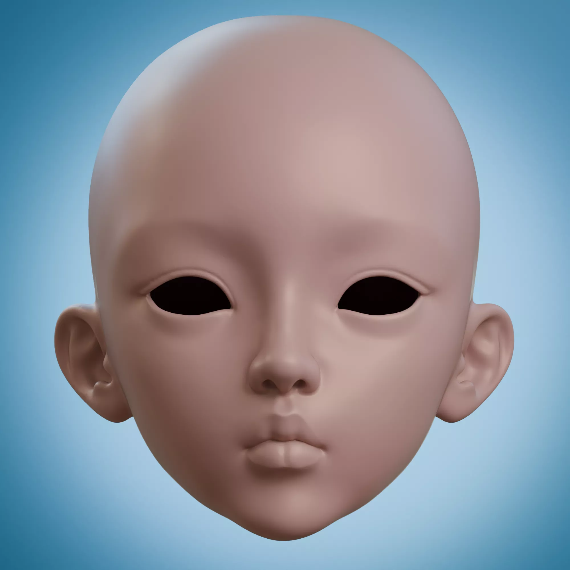 Ella - BJD Doll Head Custom BJD Dolls Face doll 3D print model