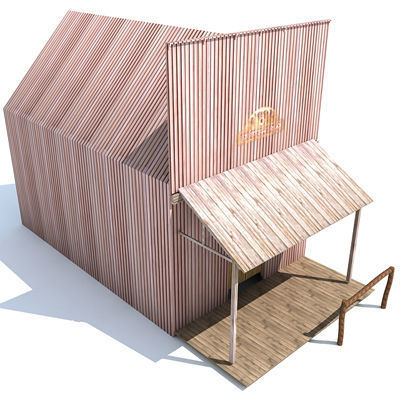 4 Western Styled Houses 3D model_12