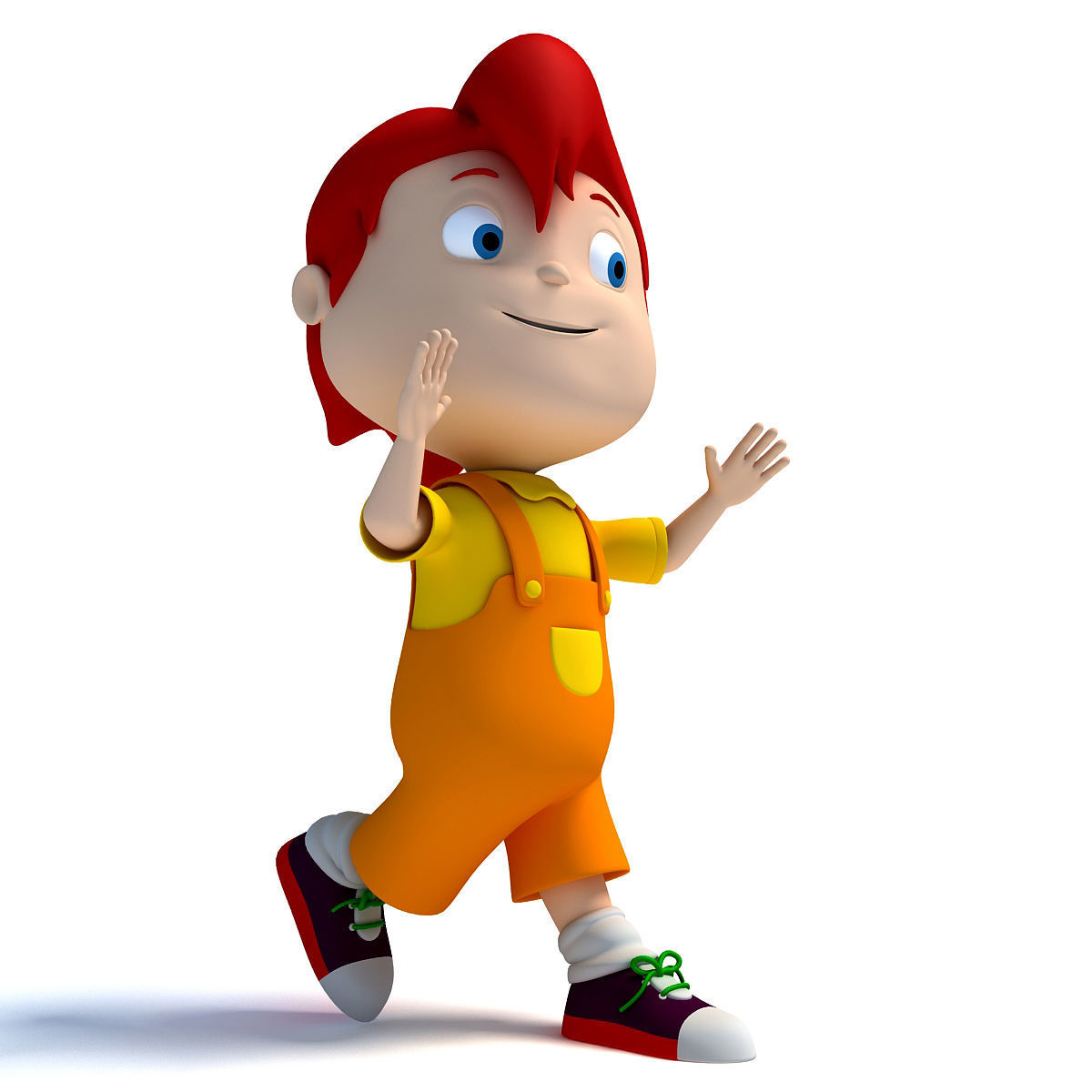 4 Rigged Cartoon Characters Models 3D model_18