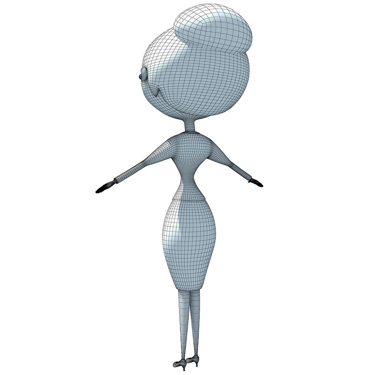 4 Rigged Cartoon Characters Models 3D model_12