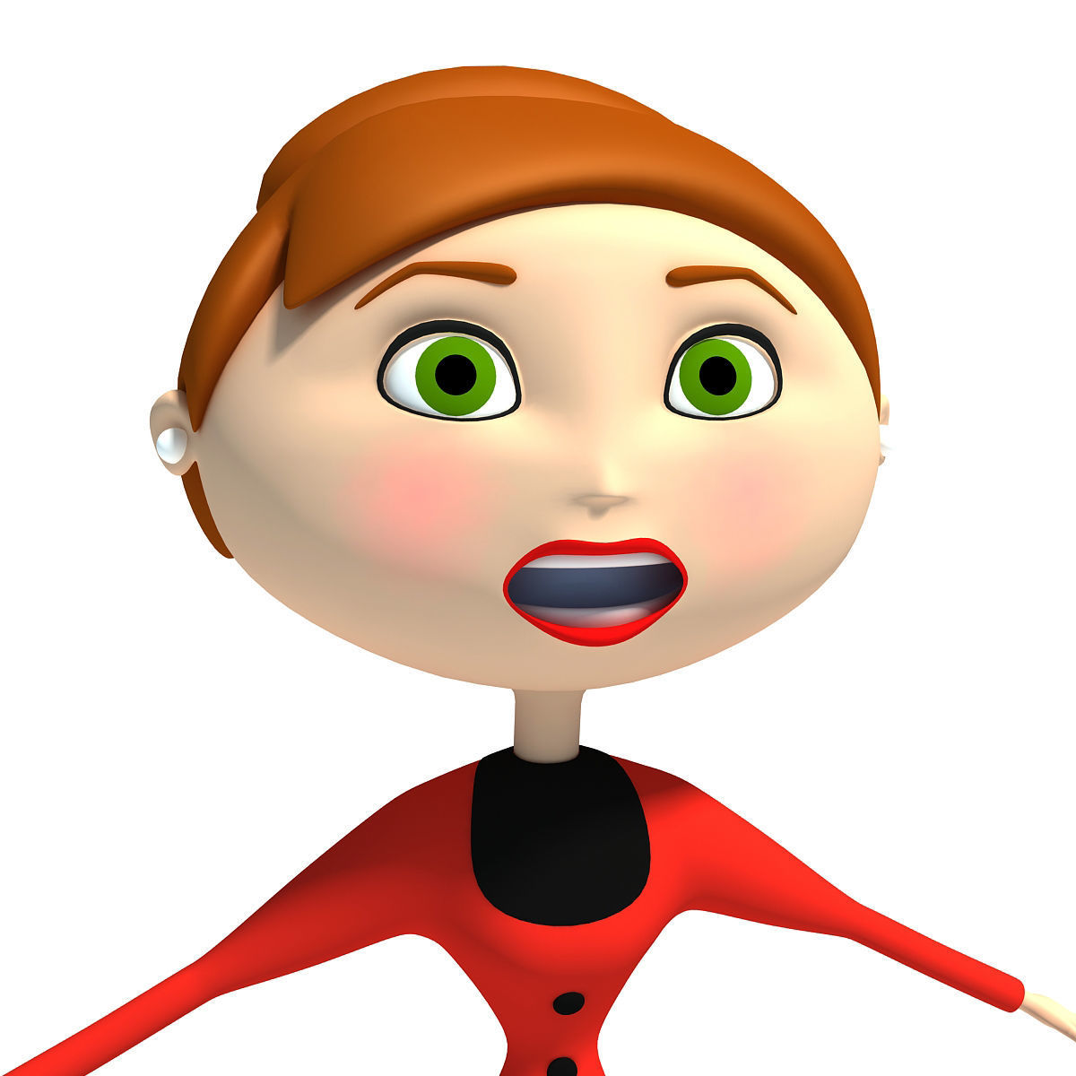 4 Rigged Cartoon Characters Models 3D model_30