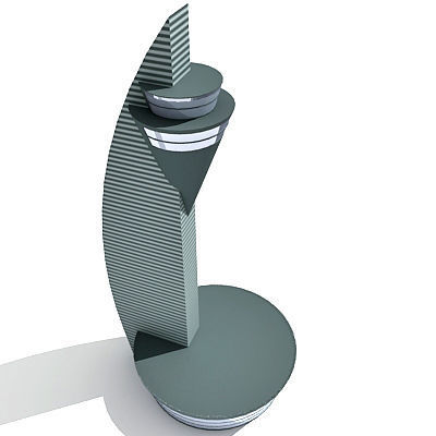 4 Airline Control Towers Low-poly 3D model_8