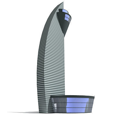 4 Airline Control Towers Low-poly 3D model_21