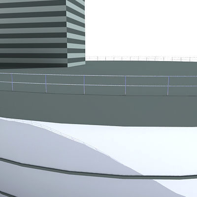 4 Airline Control Towers Low-poly 3D model_9