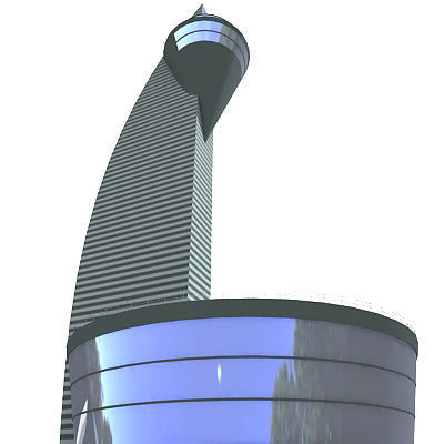 4 Airline Control Towers Low-poly 3D model_15