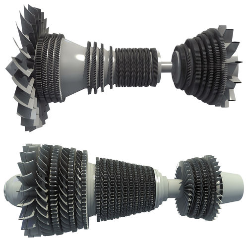 Set of 2 Turbines  3D model