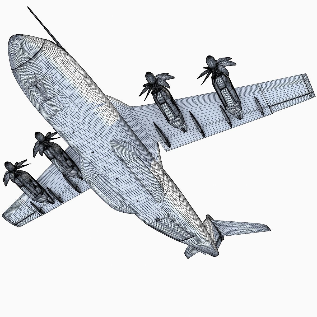 3D Military Aircraft Set of 4 3D model_38