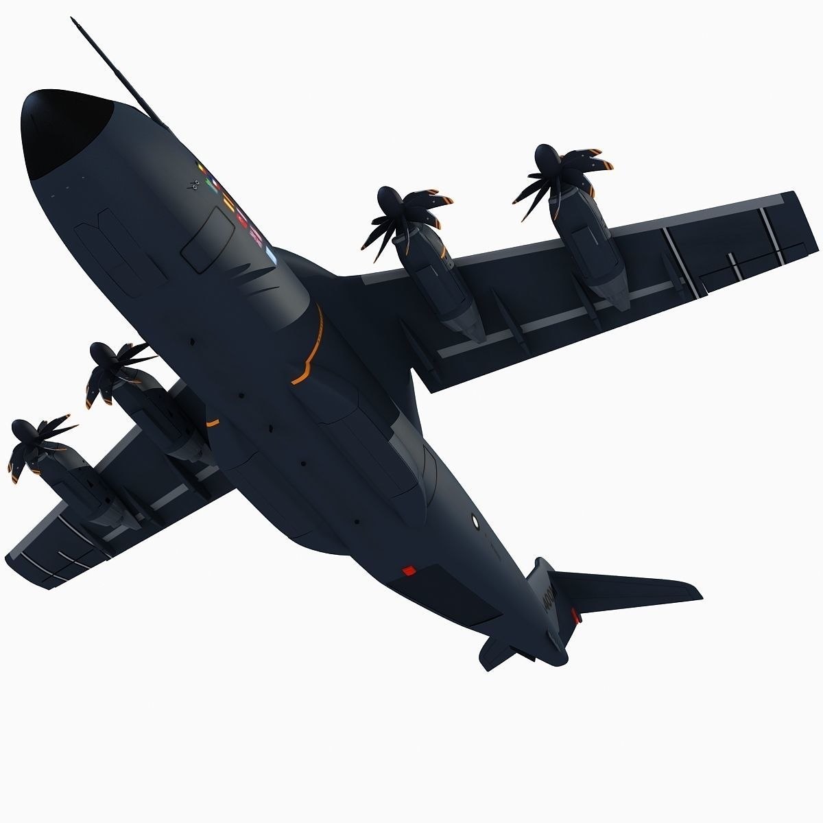 3D Military Aircraft Set of 4 3D model_3