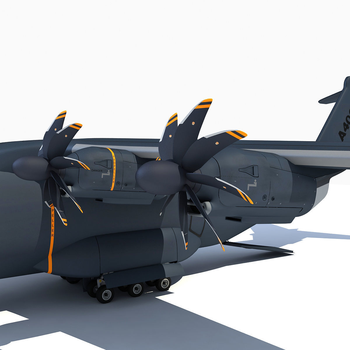3D Military Aircraft Set of 4 3D model_51