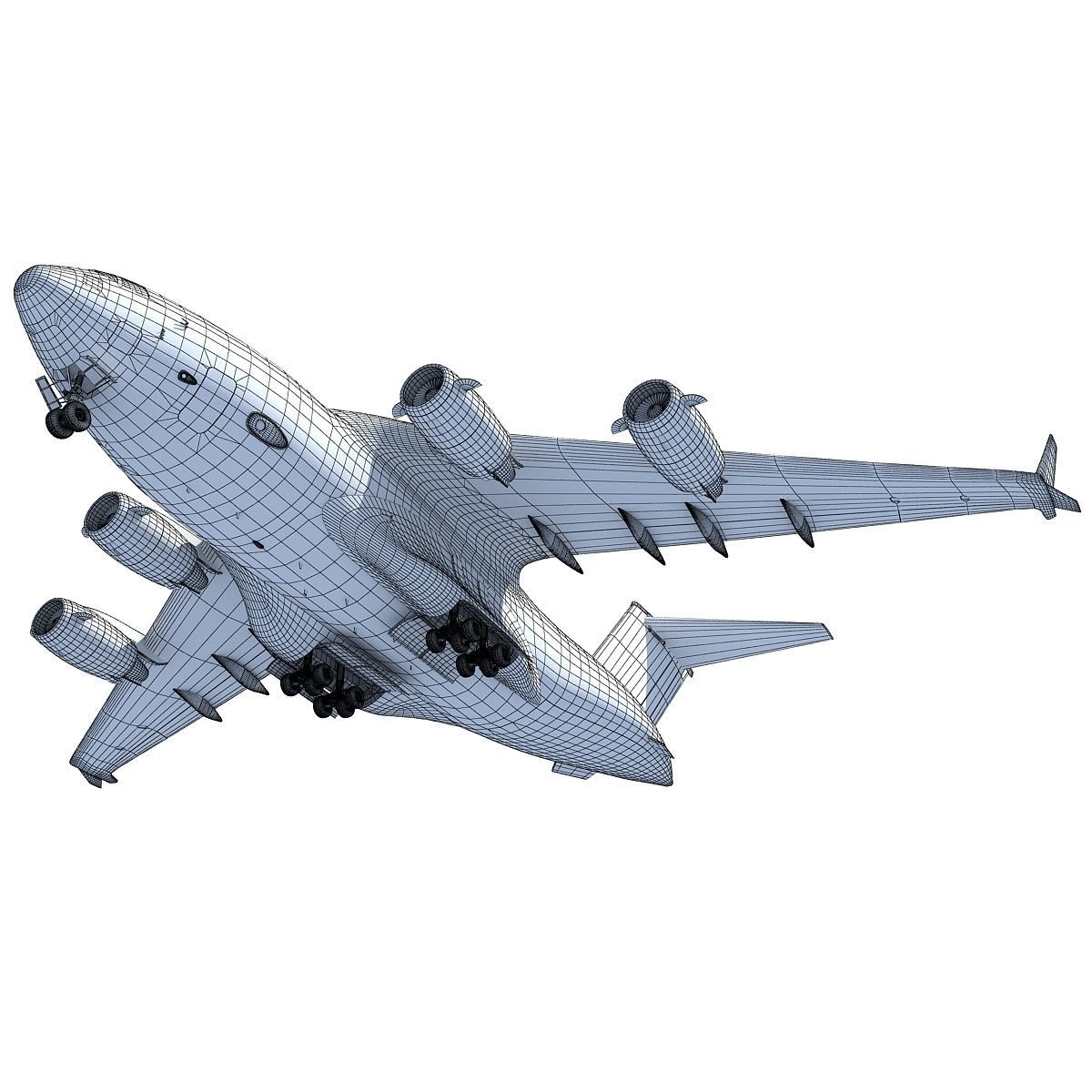 3D Military Aircraft Set of 4 3D model_27