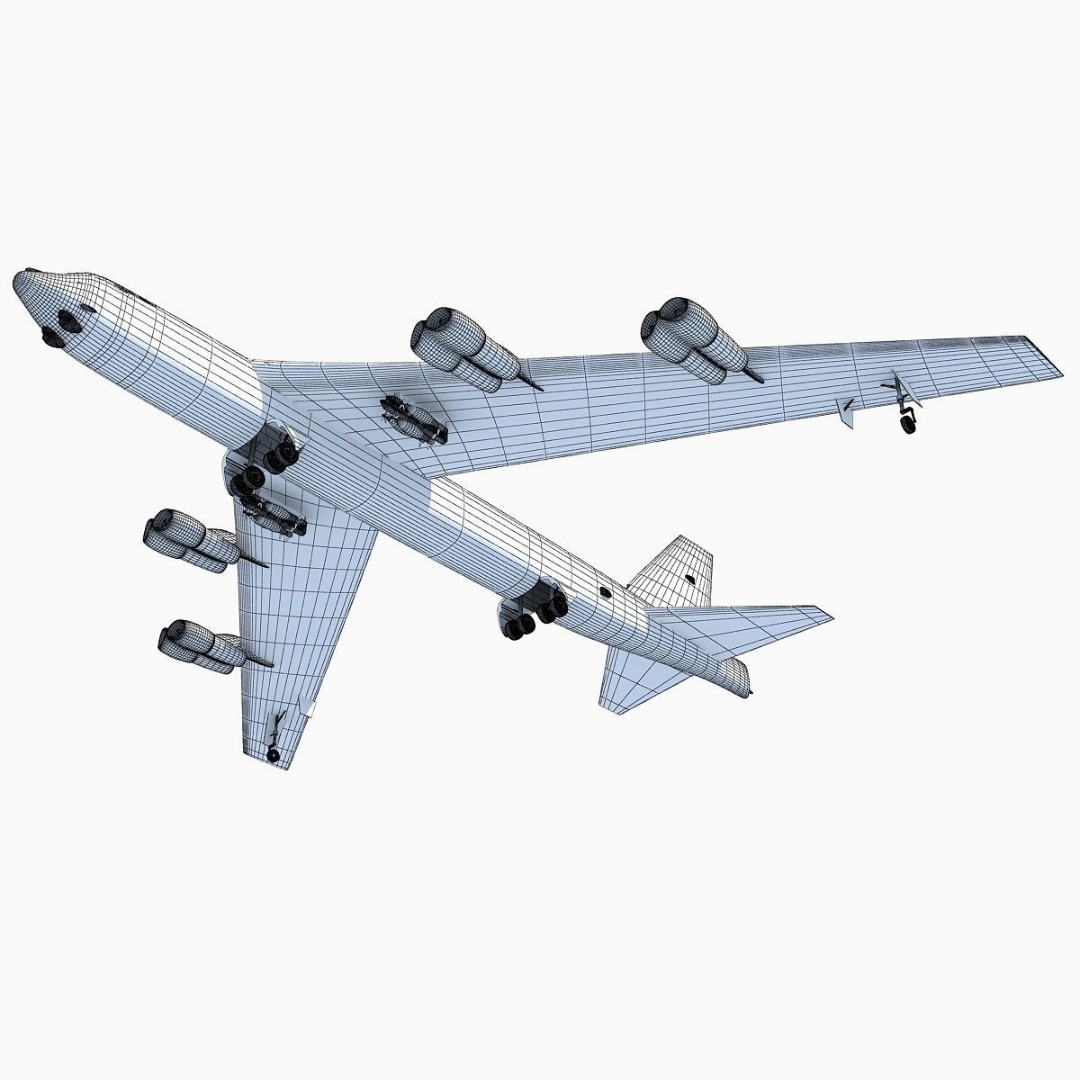 3D Military Aircraft Set of 4 3D model_40