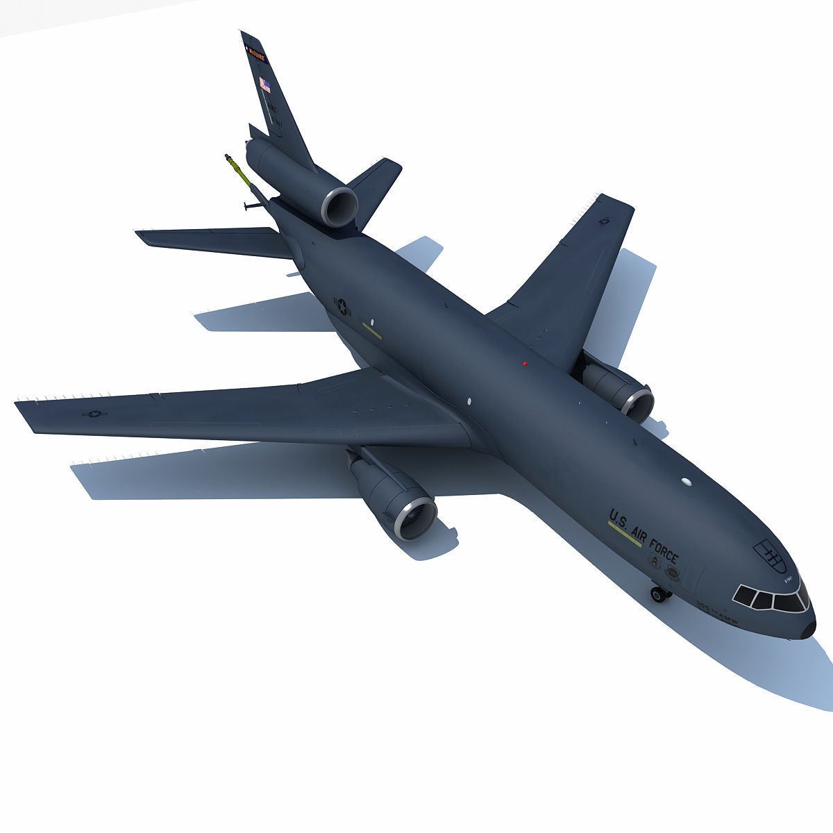 3D Military Aircraft Set of 4 3D model_6