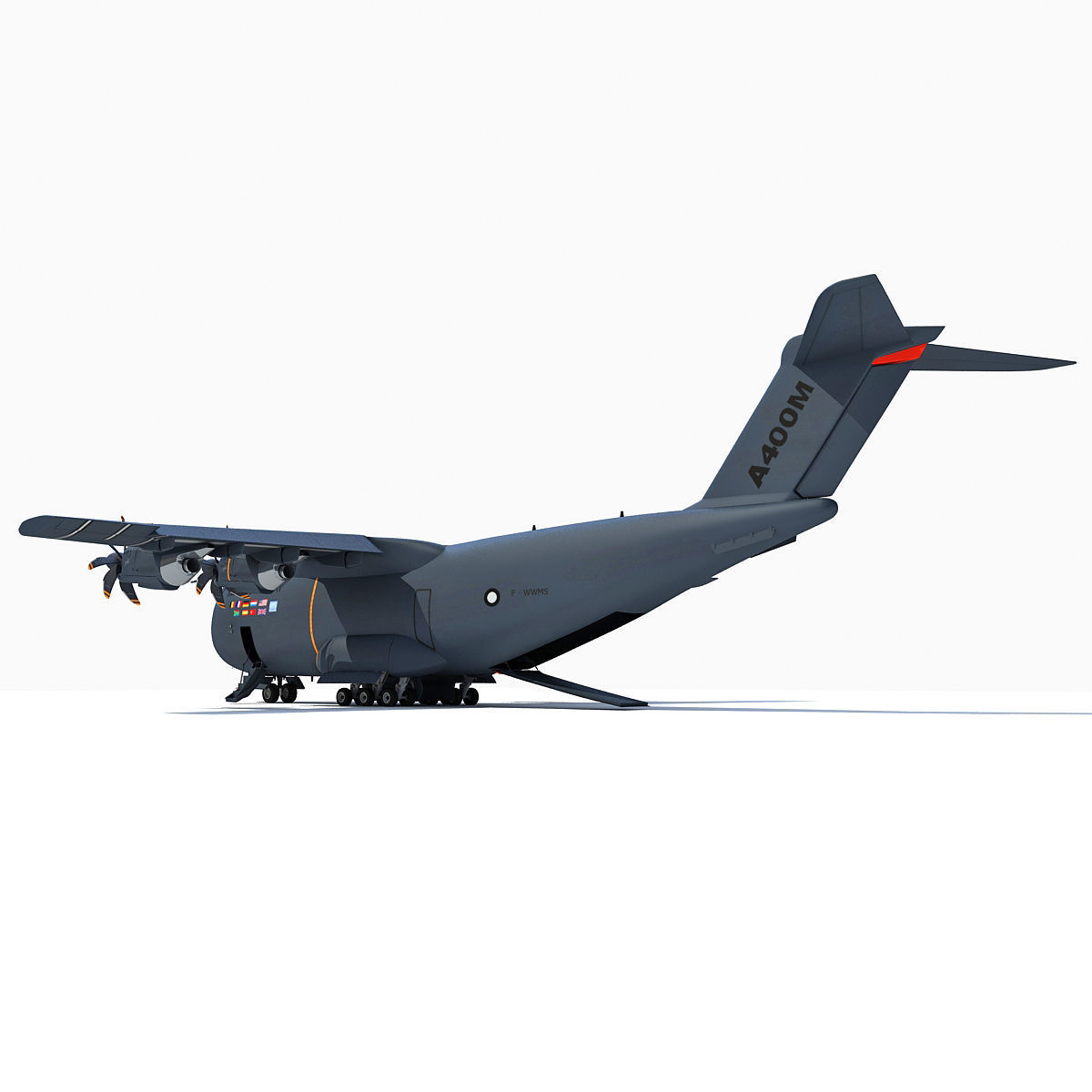 3D Military Aircraft Set of 4 3D model_11