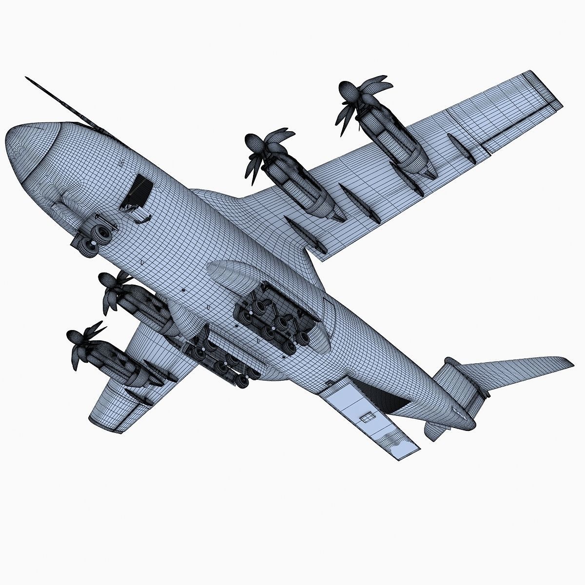 3D Military Aircraft Set of 4 3D model_45