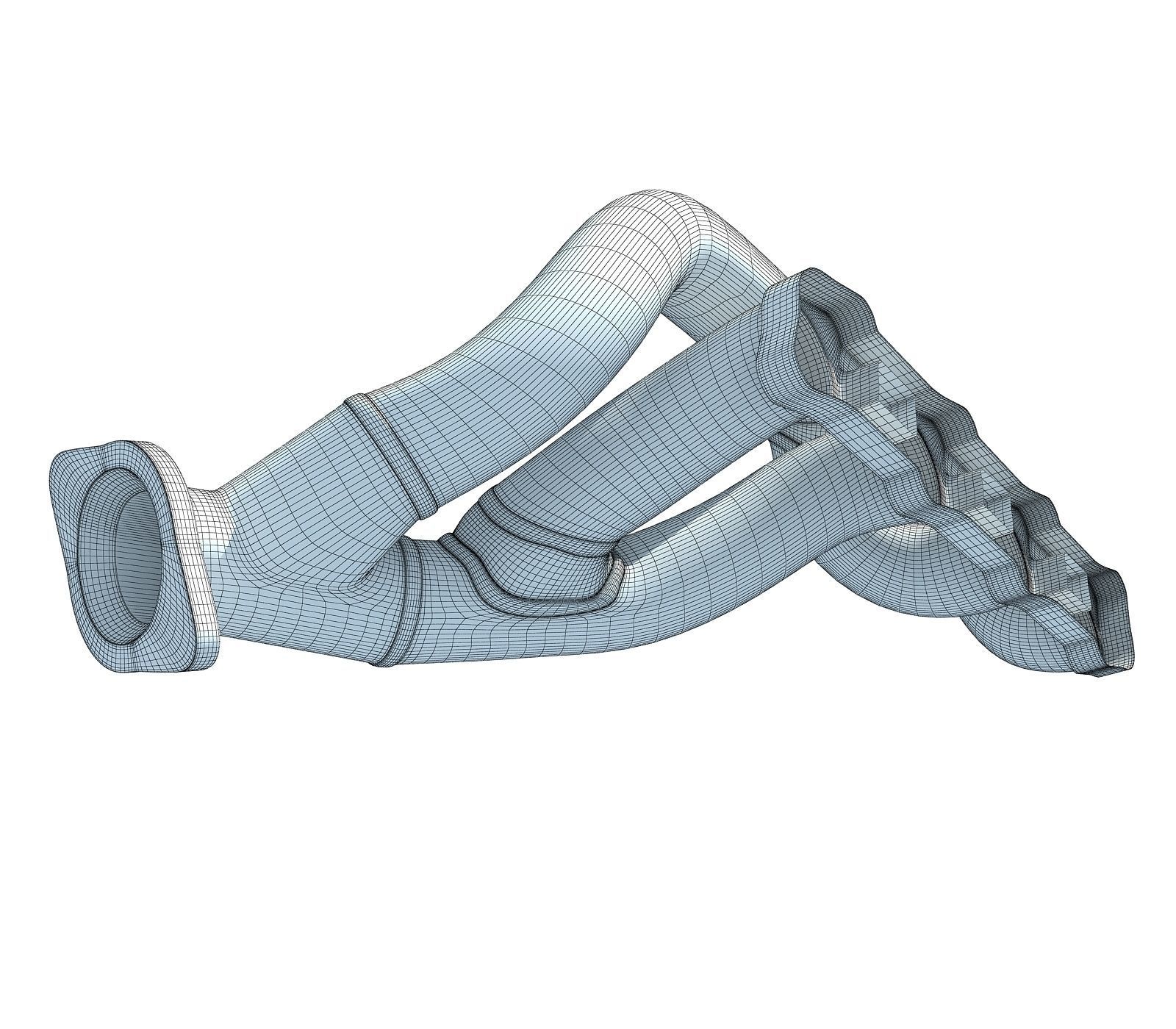 3D Exhaust Manifolds of Engine 633 3D model_7