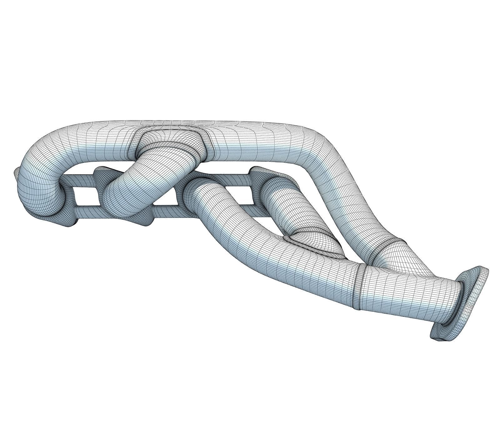 3D Exhaust Manifolds of Engine 633 3D model_6