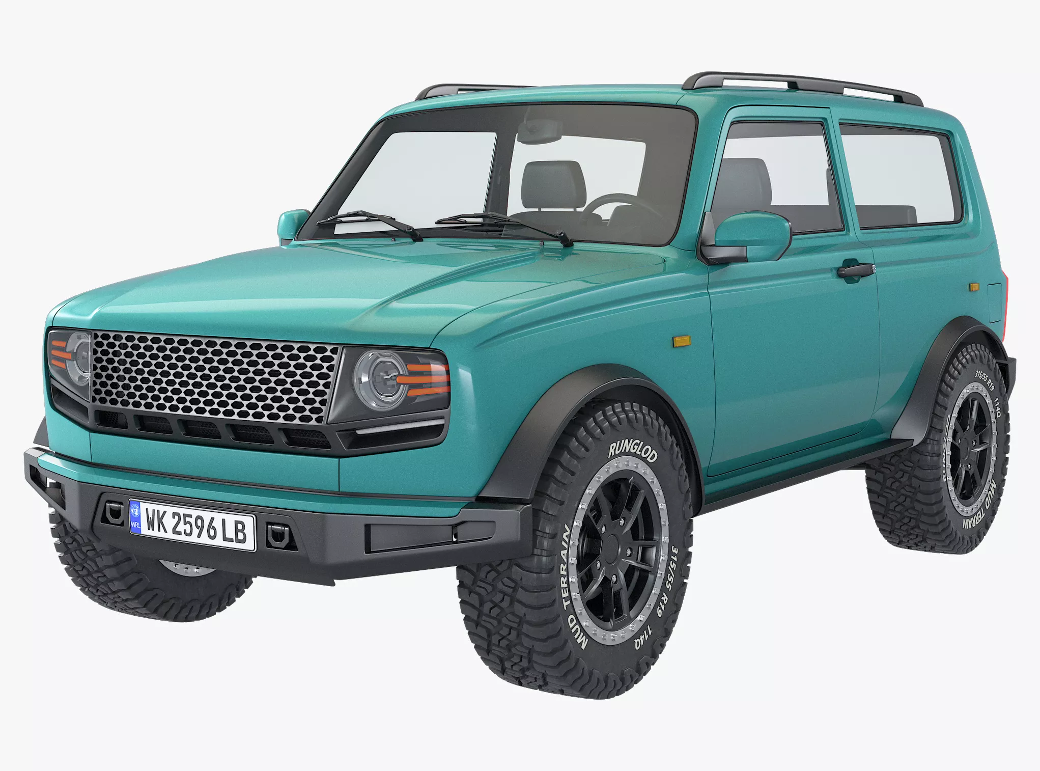 Compact Classic Off-Road Car B 3D model