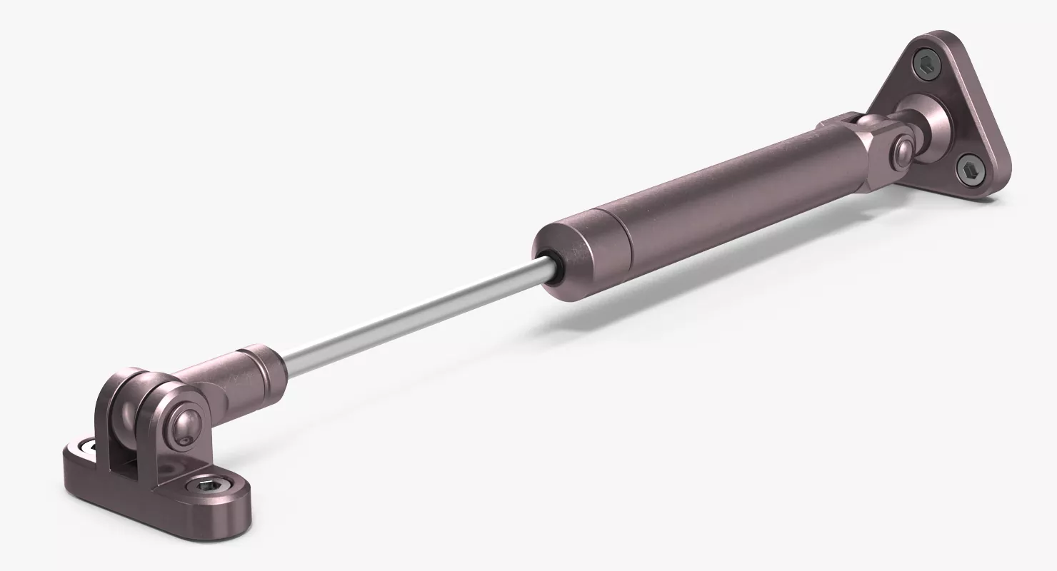 Anodized Hydraulic Cylinder 3 3D model