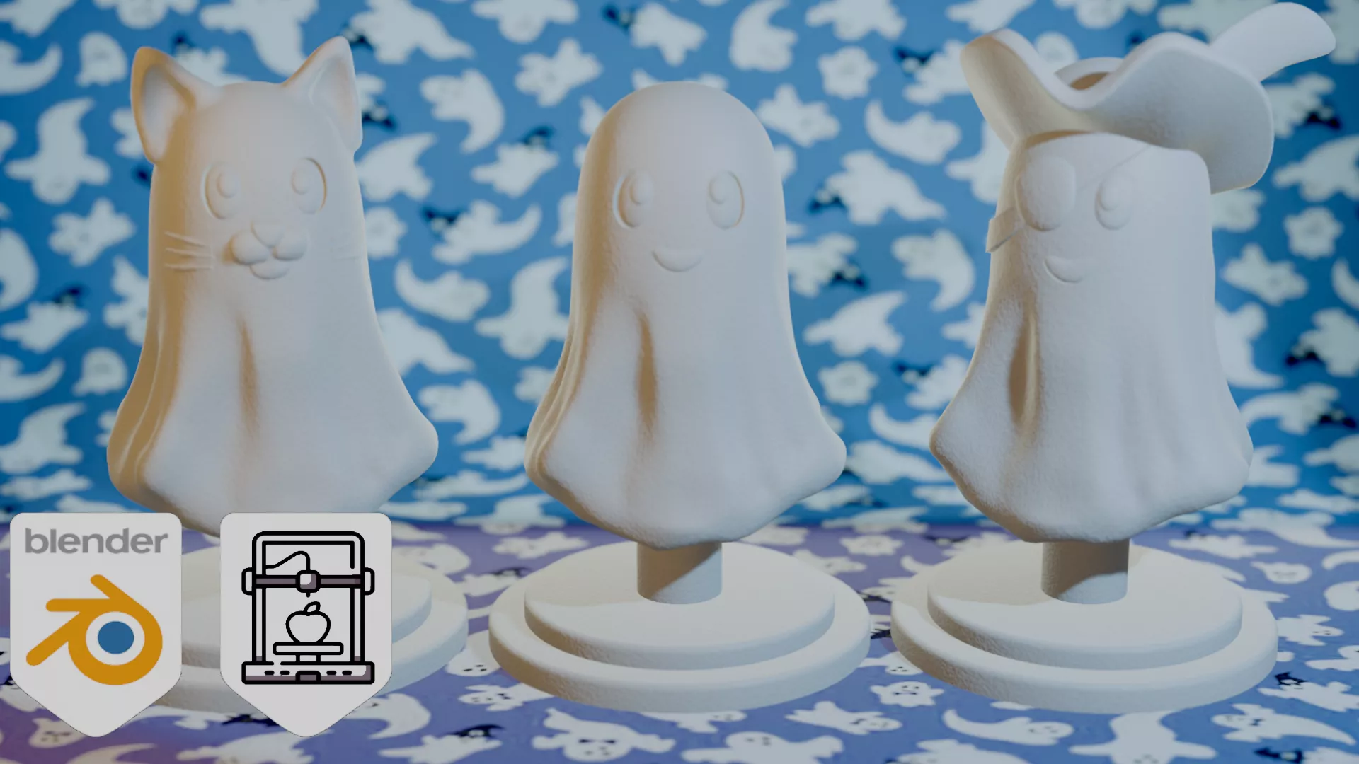Halloween ghosts for 3D printing 3D print model