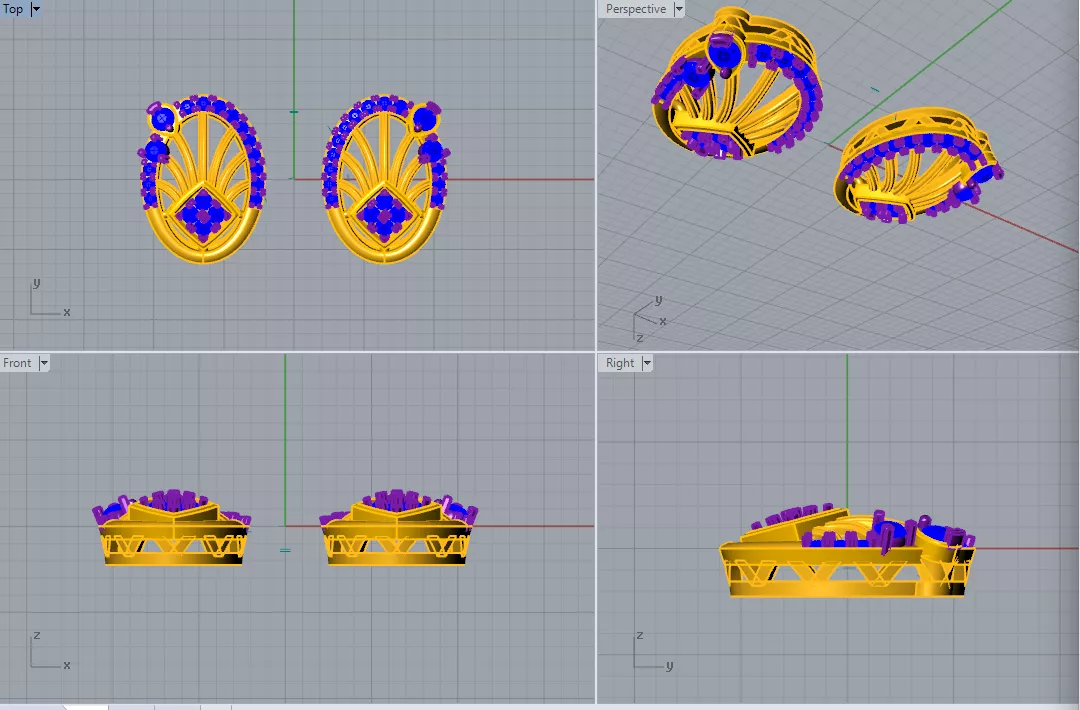 gold dimond tops 3D print model