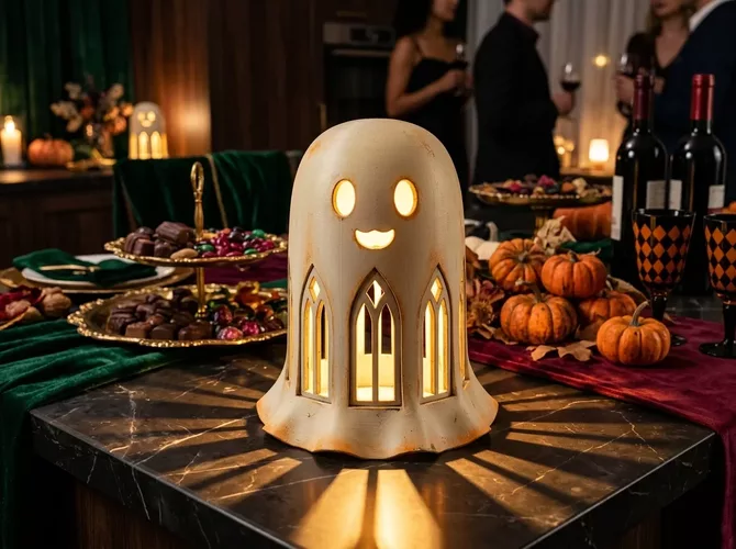 Halloween Ghost Lantern STL LED Ghost Lamp