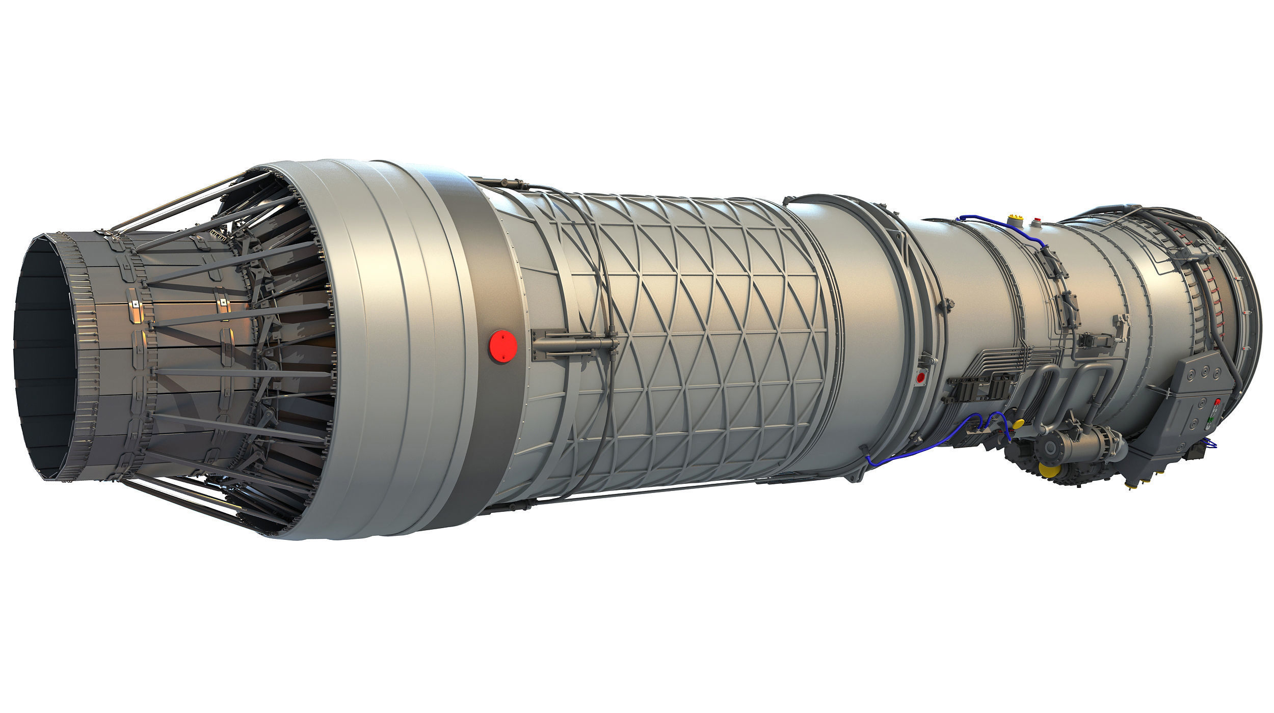 3D Military Turbofan Afterburning Engines 3D model_37