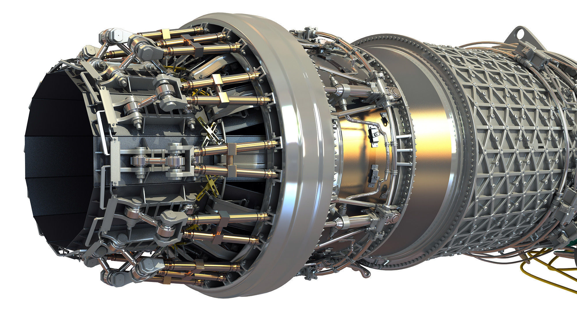 3D Military Turbofan Afterburning Engines 3D model_49