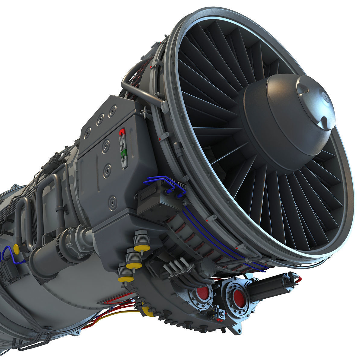 3D Military Turbofan Afterburning Engines 3D model_47
