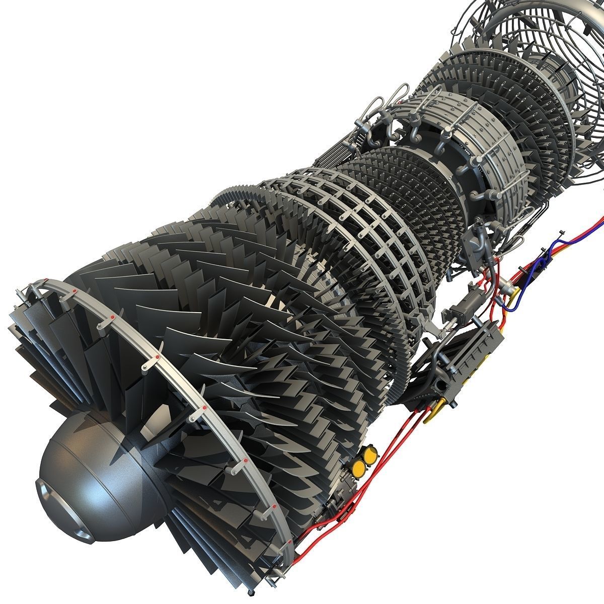 3D Military Turbofan Afterburning Engines 3D model_20
