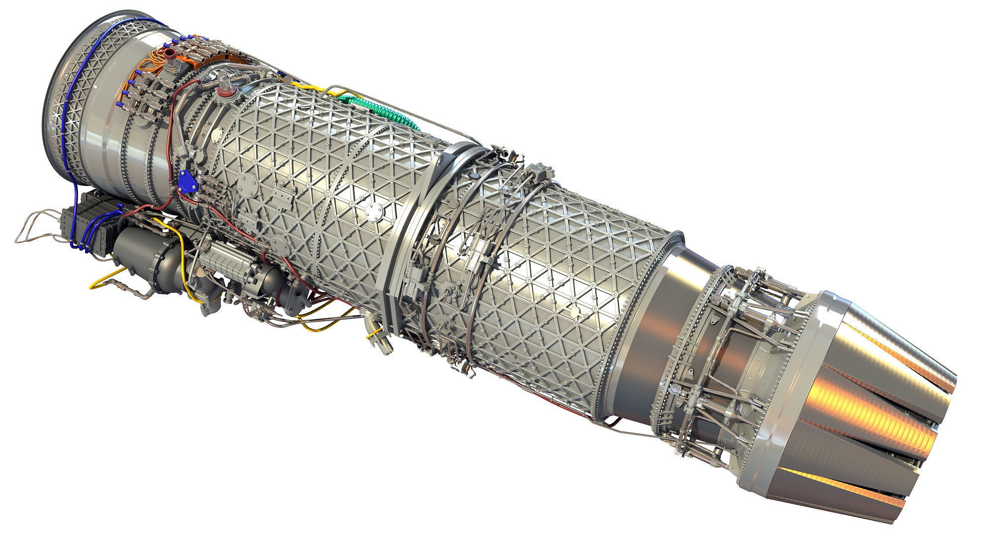 3D Military Turbofan Afterburning Engines 3D model_40