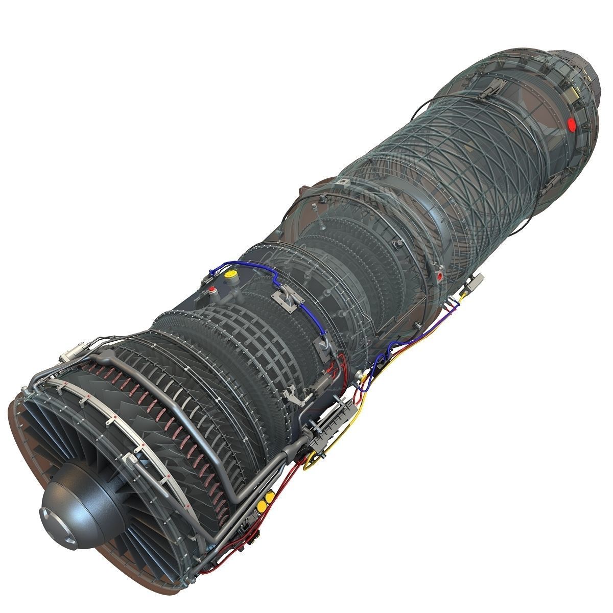 3D Military Turbofan Afterburning Engines 3D model_18