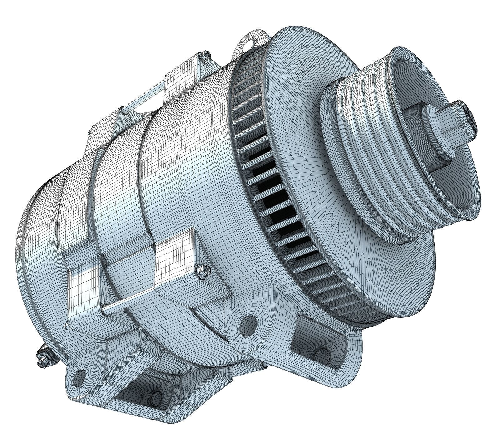 3D  Metalic Alternator  3D model_7
