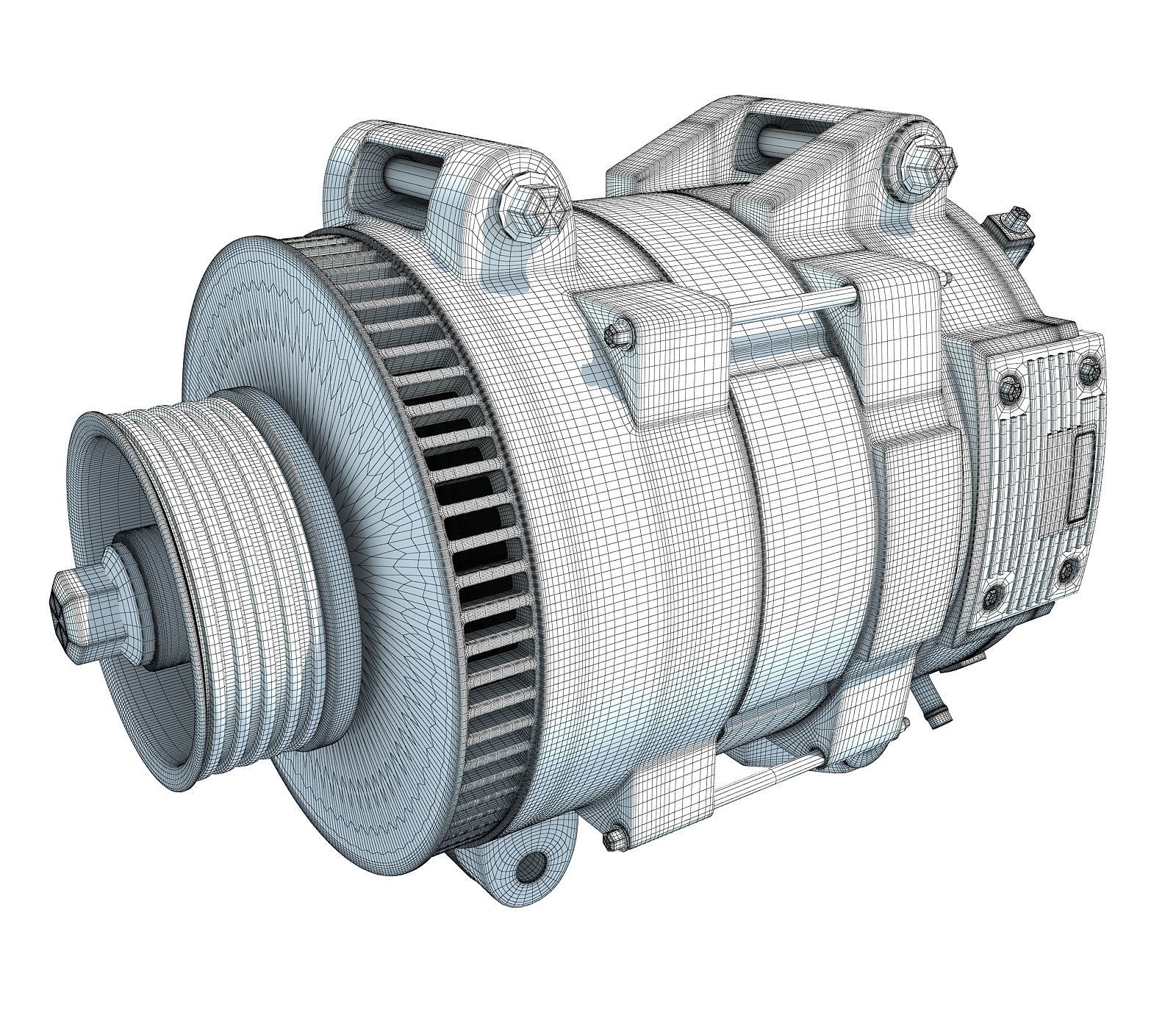 3D  Metalic Alternator  3D model_8