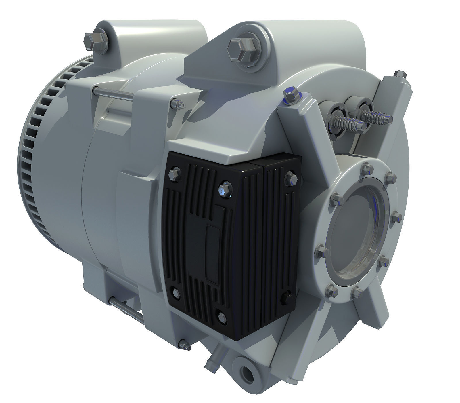 3D  Metalic Alternator  3D model_4