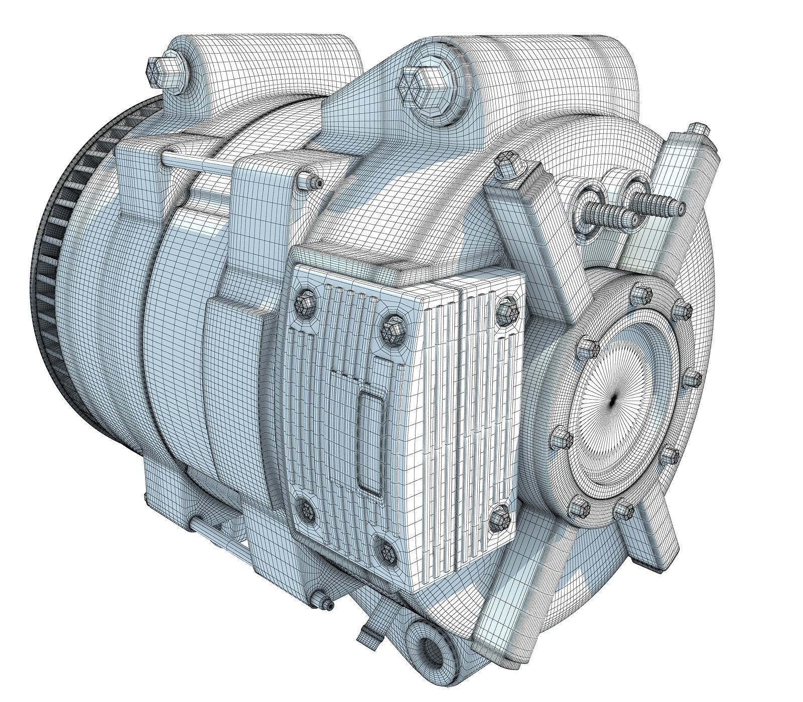 3D  Metalic Alternator  3D model_6