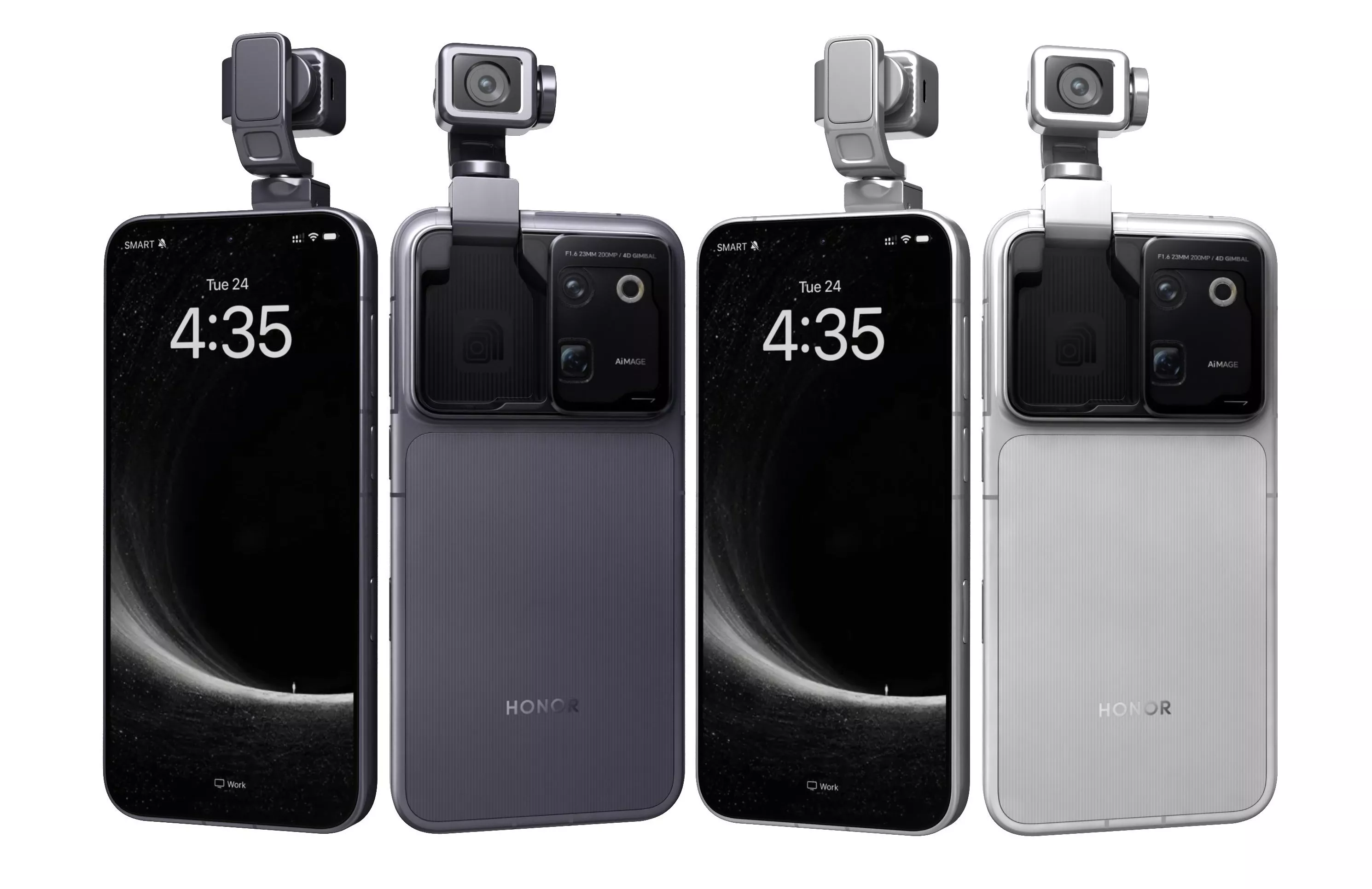 Honor Robot Phone Gray And Silver 3D model