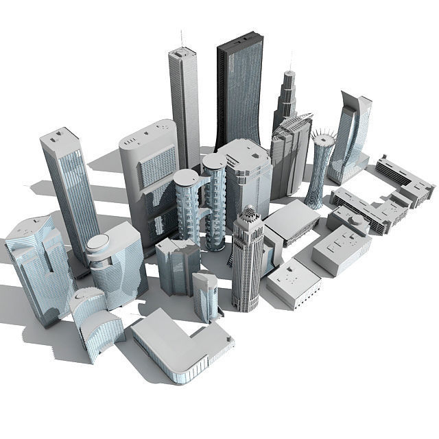 22 Architecture Buildings 3D model_2