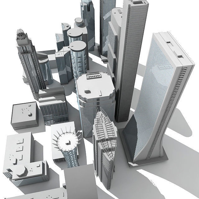 22 Architecture Buildings 3D model_4