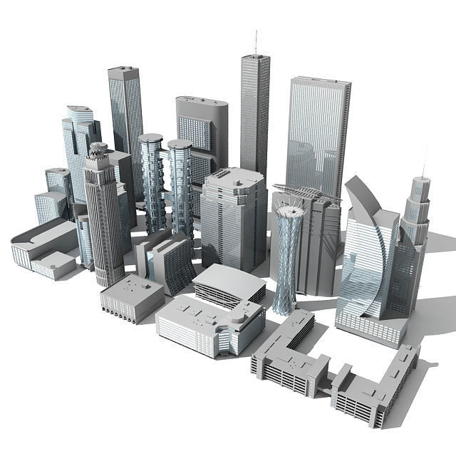 22 Architecture Buildings 3D model_3