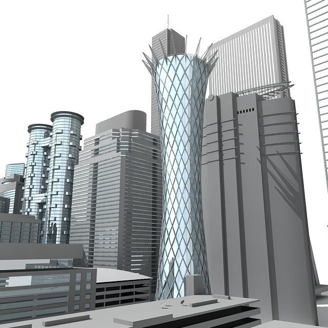 22 Architecture Buildings 3D model_9