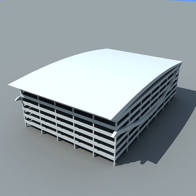 20 Architecture Building Models Low-poly 3D model_3