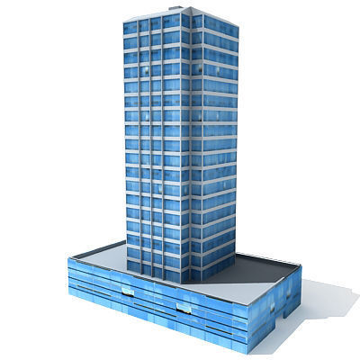 20 Architecture Building Models Low-poly 3D model_16