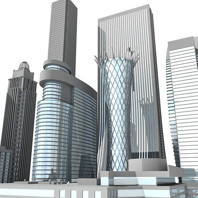 11 Achitectural Building Set  3D model_7