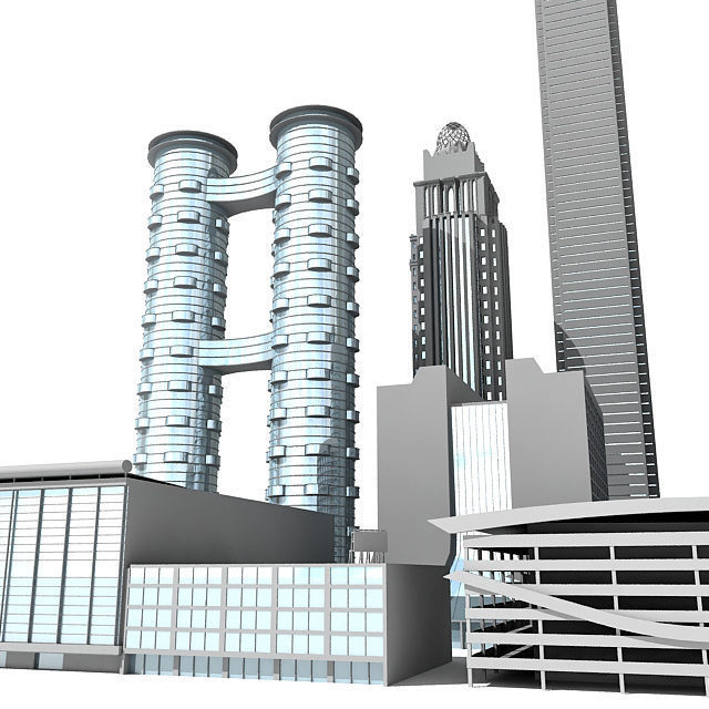 11 Achitectural Building Set  3D model_6