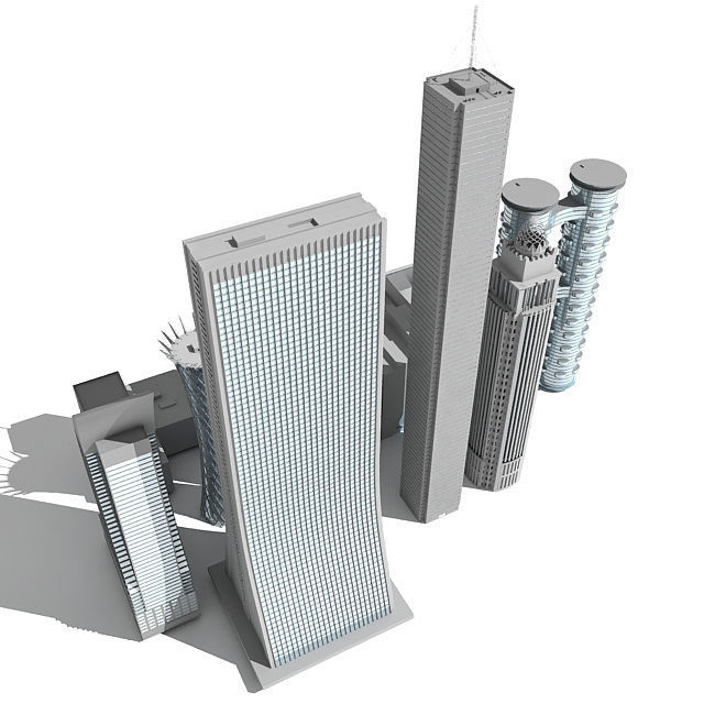 11 Achitectural Building Set  3D model_5