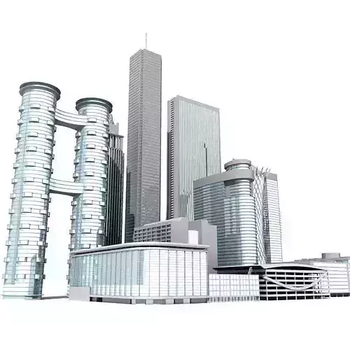 11 Achitectural Building Set  3D model