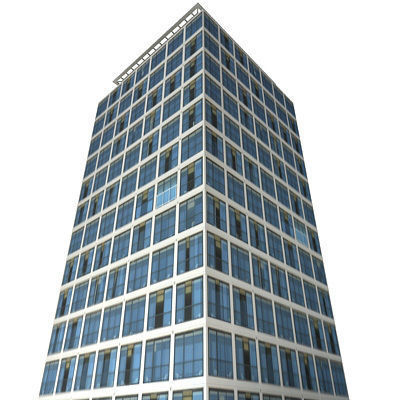 10 Architectural Buildings Low-poly 3D model_3