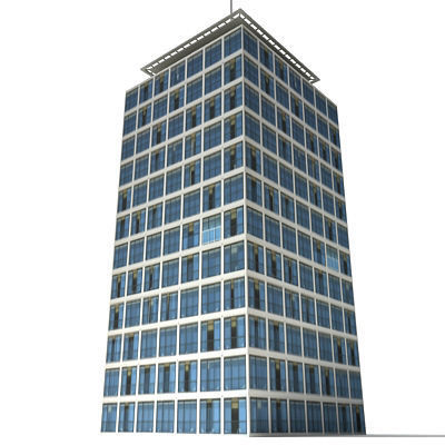 10 Architectural Buildings Low-poly 3D model_2