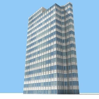 10 Architectural Buildings Low-poly 3D model_29