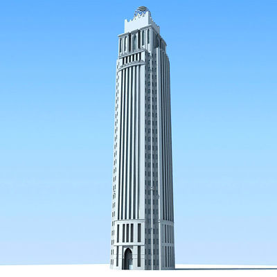 10 Architectural Buildings Low-poly 3D model_20